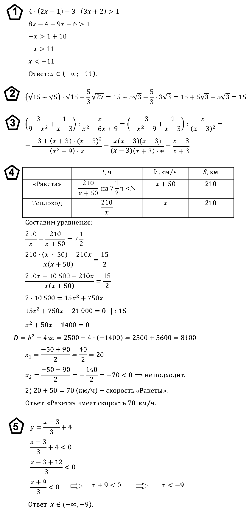 Алгебра 8 Макарычев К-10 Вариант 3 ответы