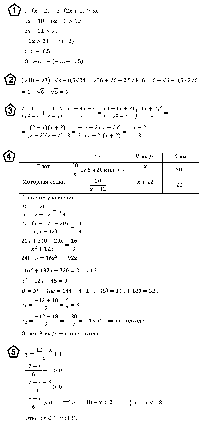 Алгебра 8 Макарычев К-10 Вариант 4 ответы